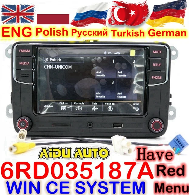 RCD330 RCD330G Plus 6 5 MIB радиоприемник RCD510 RCN210 Stereo для VW Golf Jetta MK5 MK6 CC Tiguan Passat B6 B7 Polo Touran 187A|mib