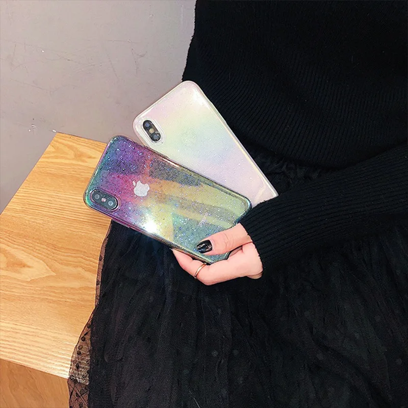 Fashion Three-dimensional Water Beads Bright Case for iphone 6 6s 7 8 XS Max XR transparent PC protective cover TPU 6S |