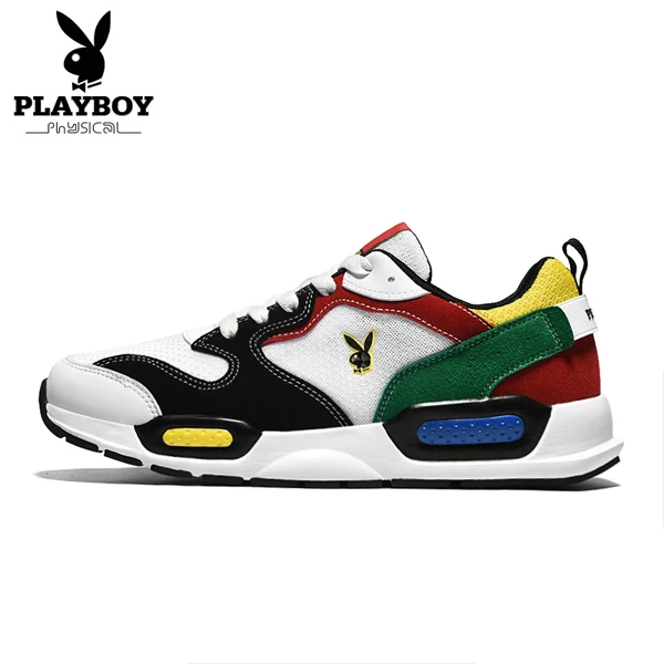 PLAYBOY/Новинка года; Лидер продаж; сезон весна; водонепроницаемые мокасины; мужские кроссовки с дышащей сеткой; мужская повседневная обувь; удобная мягкая мужская обувь; PL611014 - Цвет: Красный