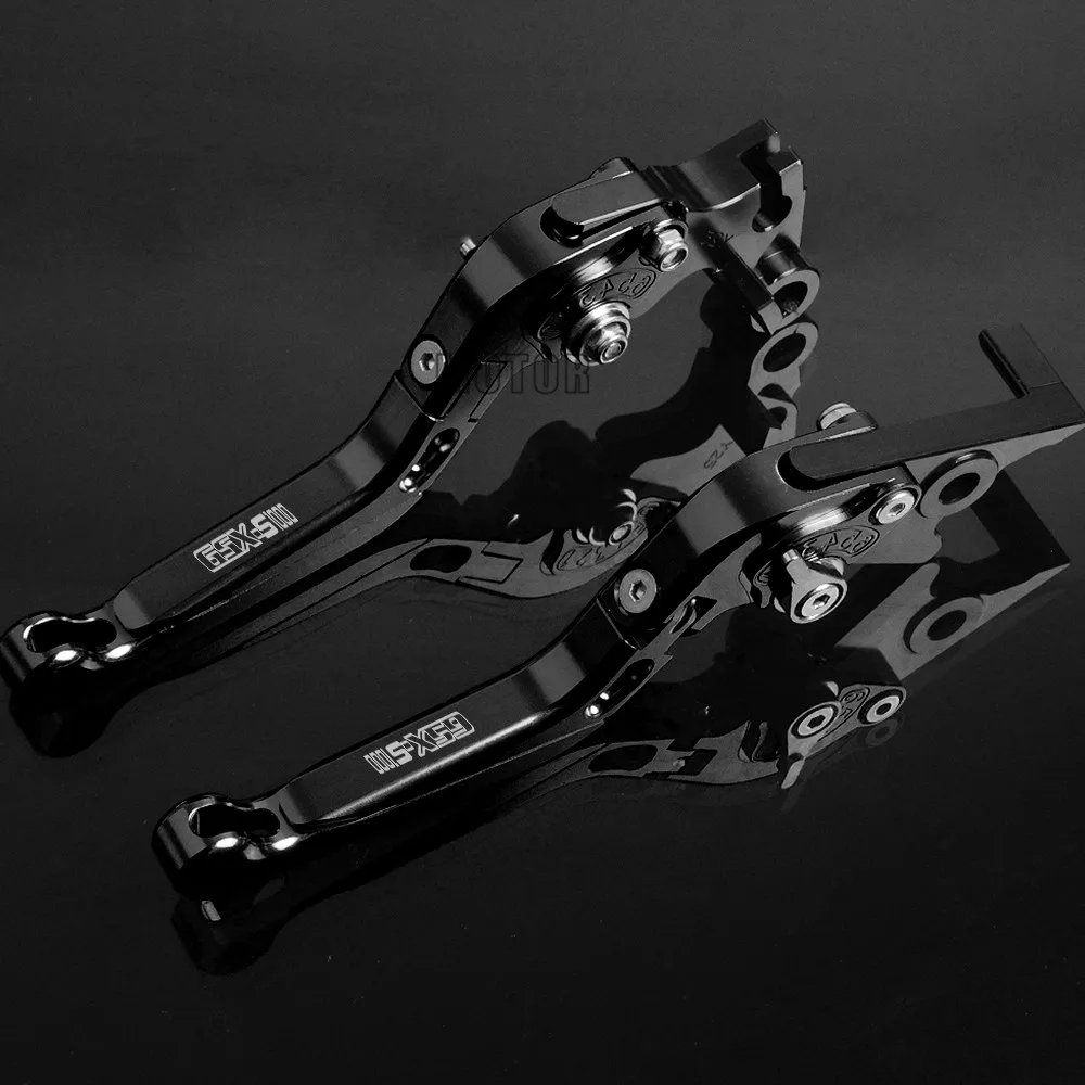 black Мотоцикл с ЧПУ сцепные рычаги для SUZUKI GSXS 1000 GSXS1000 GSX S1000 GSX-S1000 F ABS Регулируемый складной рычаги - Цвет: black