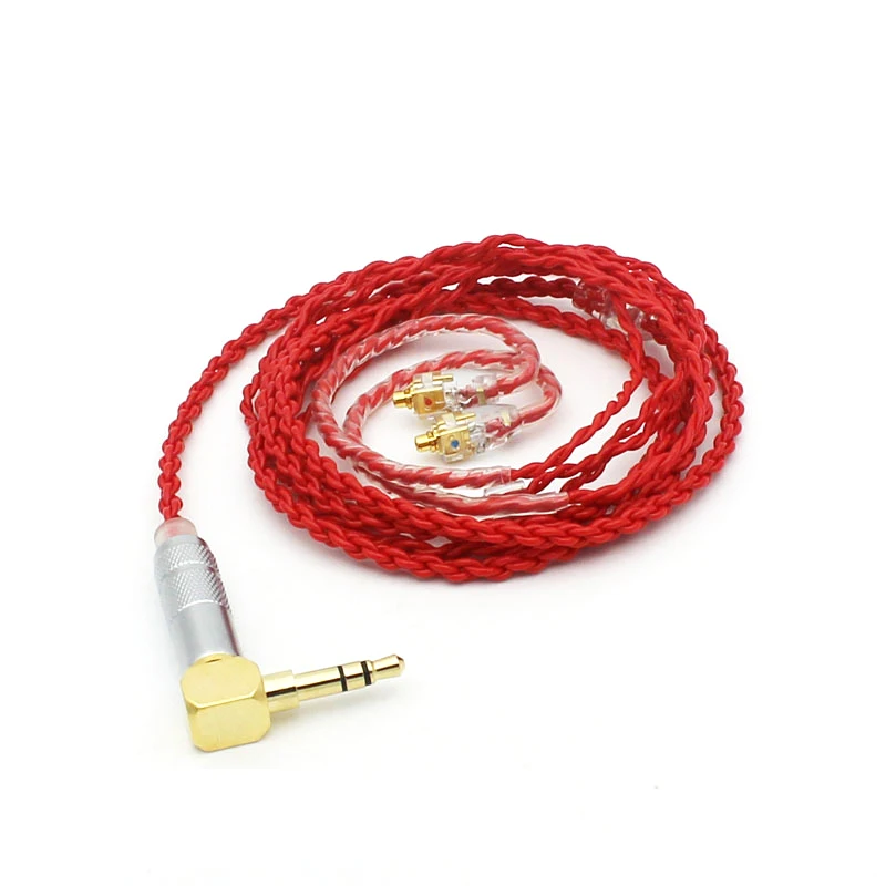 MMCX кабель для Shure SE215 SE425 SE535 SE846 UE900 сменный Шнур одинарные Кристальные наушники с