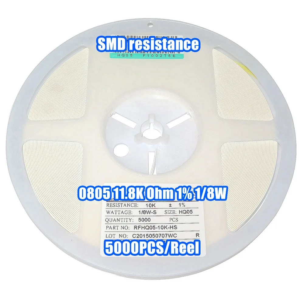 

1 Reel 0805 11.8K 11.8K Ohm 1% 1/8W SMD Resistance 5000PCS/Reel