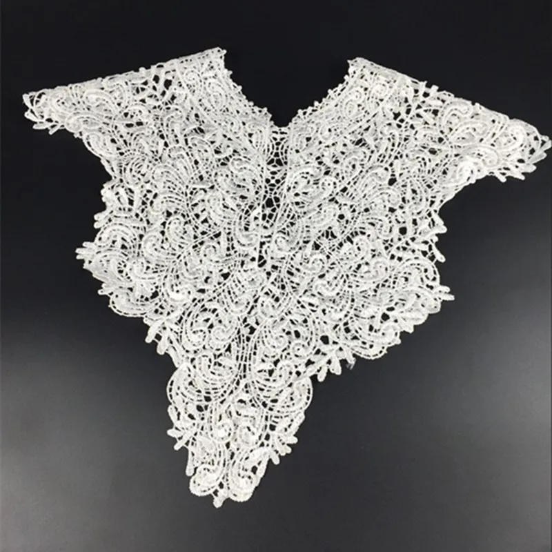 2 шт. Кружевная аппликация для воротника с водорастворимой вышивкой|lace fabric|collar