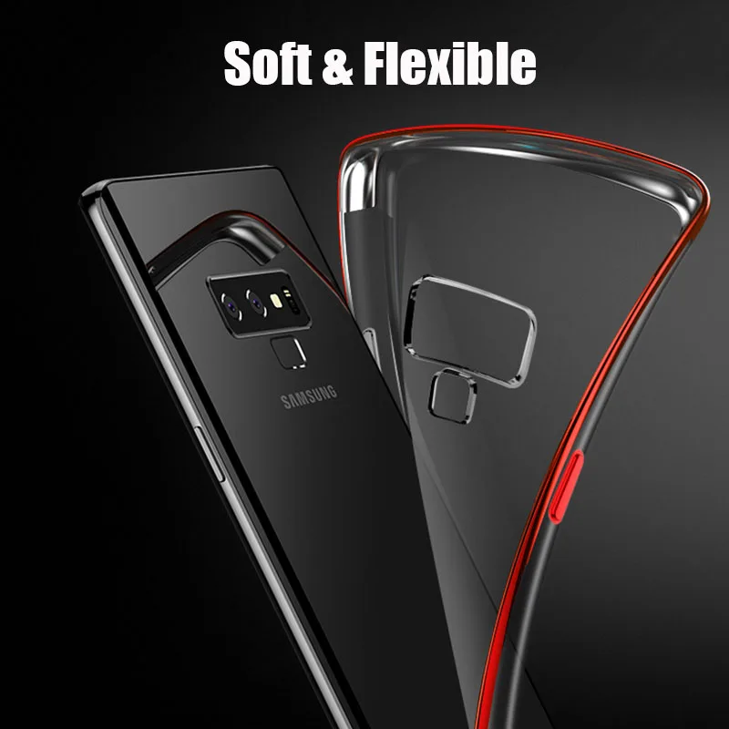 Чехол MAKAVO для Samsung Galaxy Note 9 роскошные прозрачные чехлы телефонов S9 Plus A6 A8 2018 |
