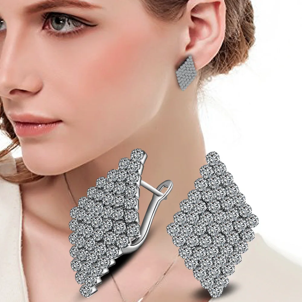 Женские серьги гвоздики ed26 роскошные классические ювелирные изделия из