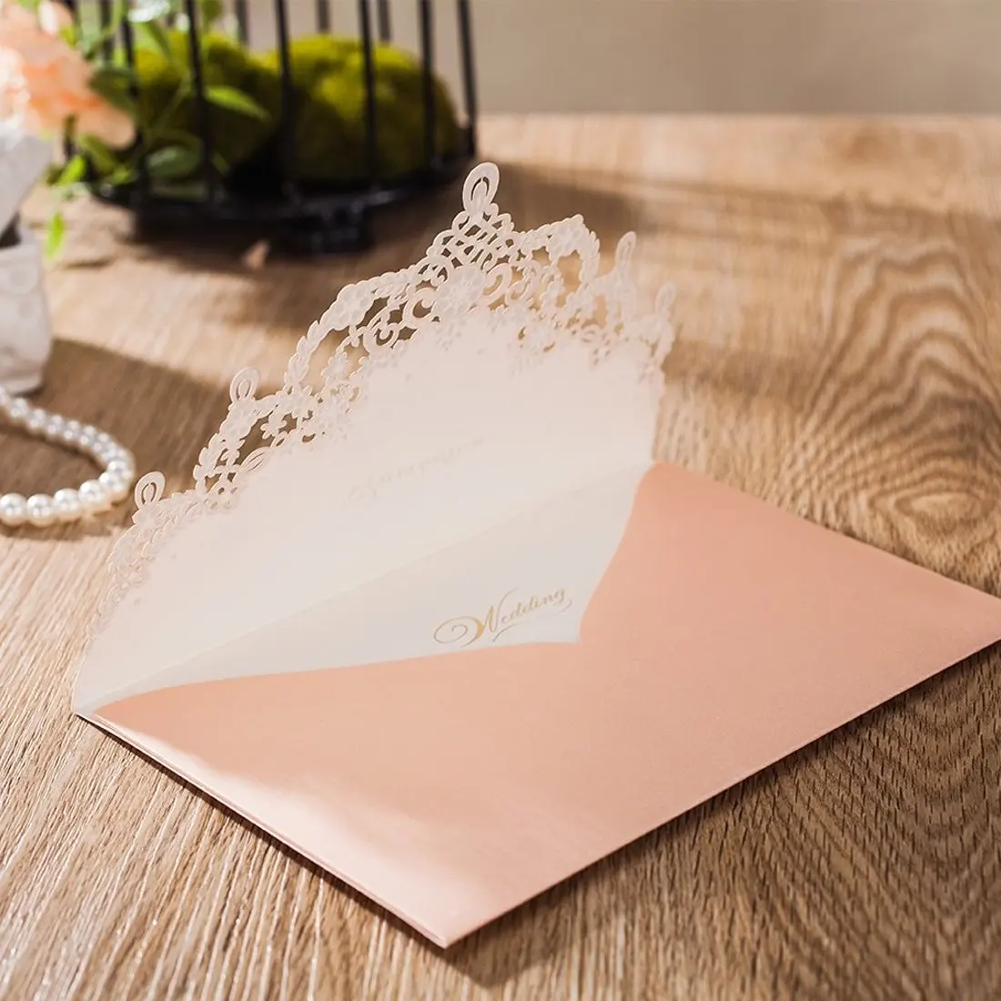 20 шт Румяна цветочные Розовые лазерные свадебные пригласительные открытки