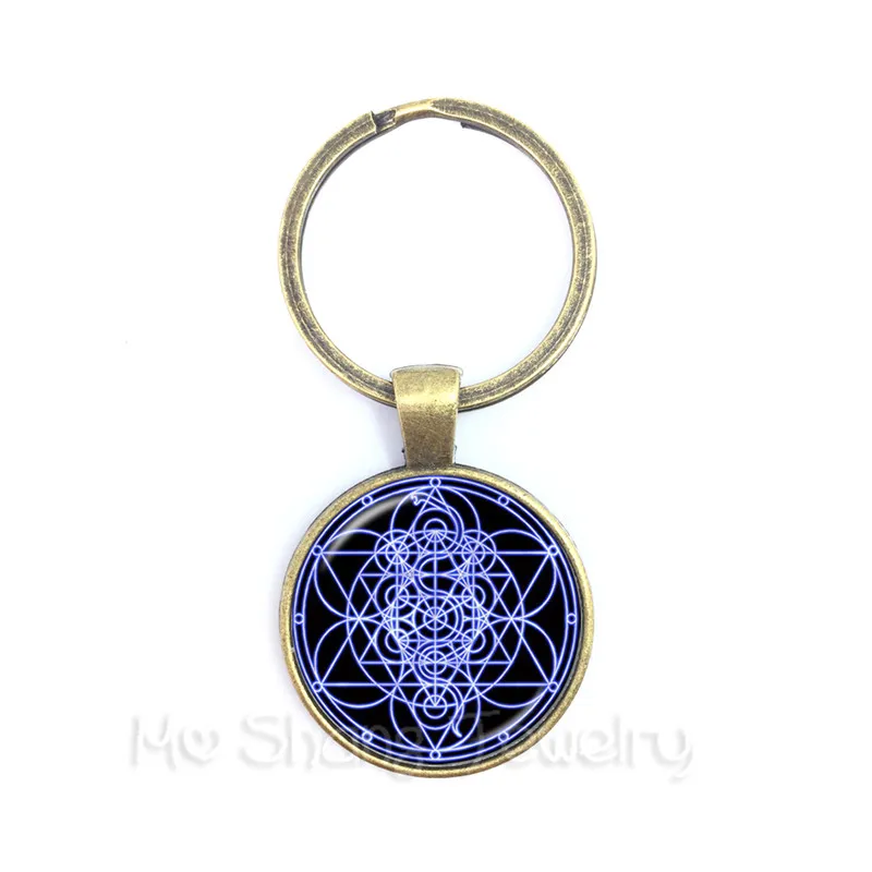Брелок для ключей Mandala Parrern стеклянный брелок OM Yoga европейские и американские