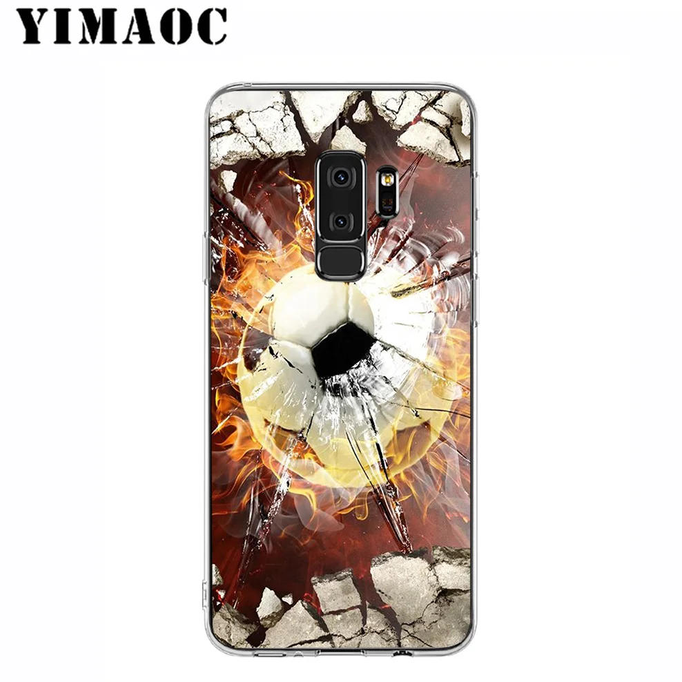YIMAOC Футбол футбольный мяч мягкий силиконовый чехол для samsung Galaxy A5 A6 плюс A7 A8 A9 2018 J3