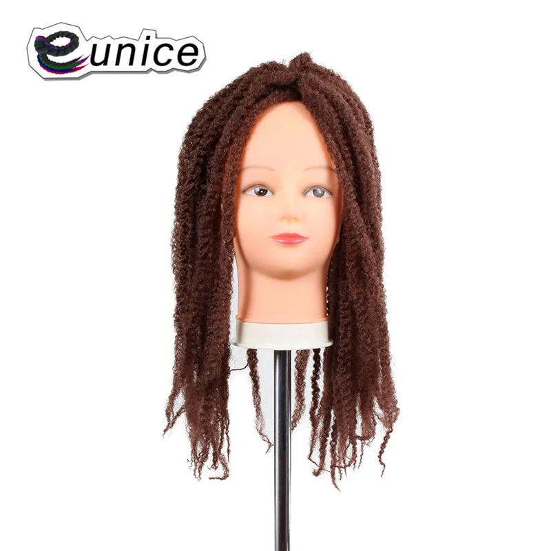 Eunice Blonde 613 пучки синтетических плетение волос для женщин носить африканские косички марли 1" 3 упаковки Омбре афро кудрявый объемный
