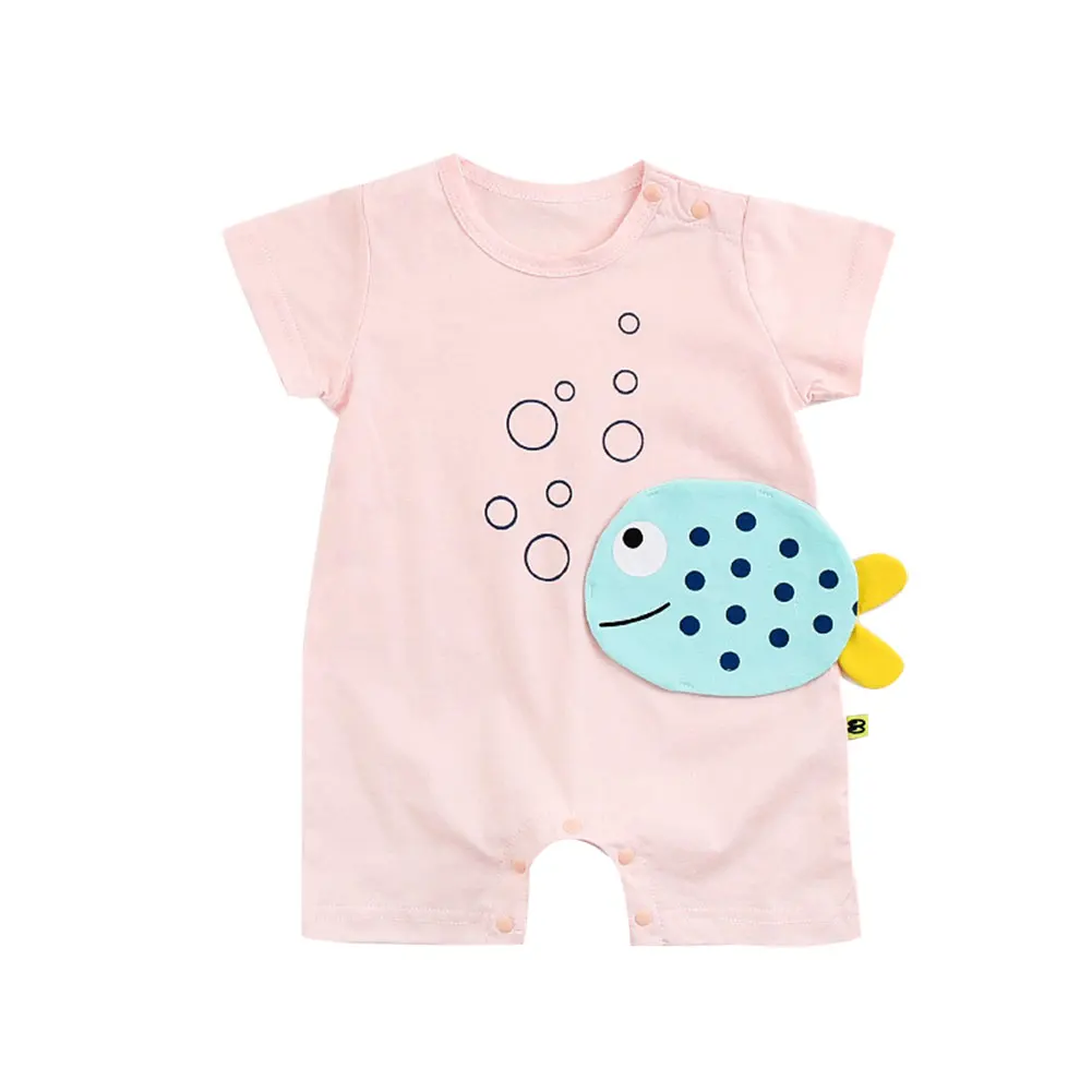 Новинка лета 2019 цельный костюм с короткими рукавами для маленьких мальчиков и