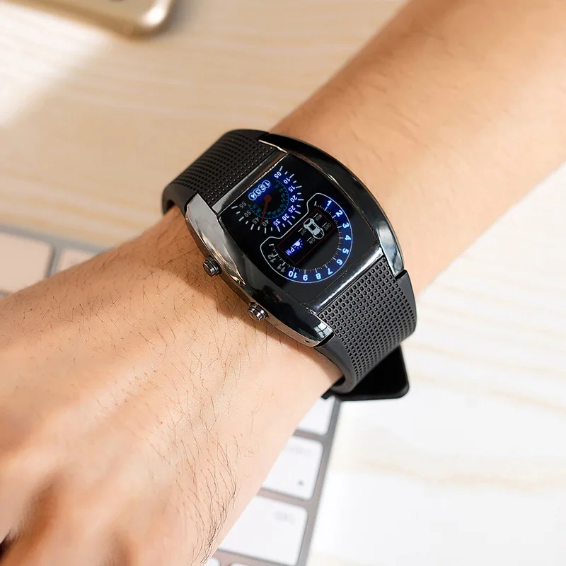 Инновационные Новые Модные часы LED Вспышкой Цифровые Часы приборной доске