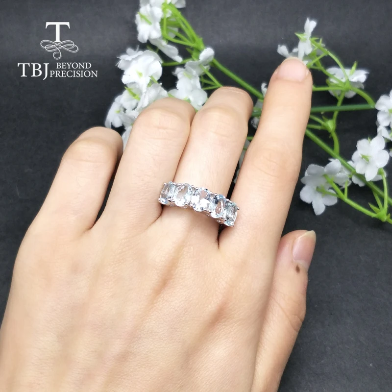 Женский комплект из кольца и серег TBJ простой классический натурального