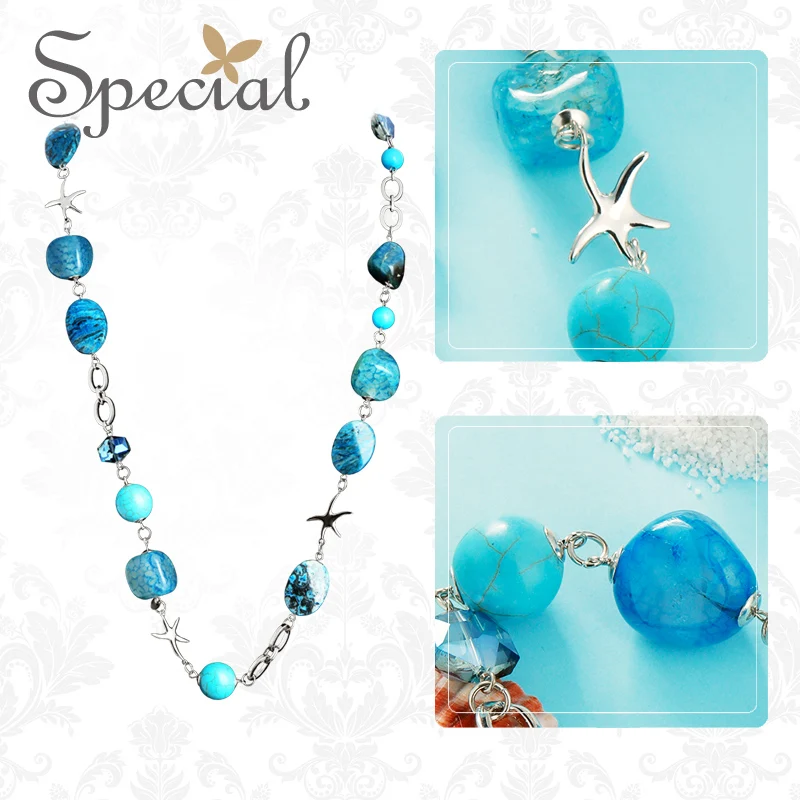 Специальные Модный бренд Натуральный камень Макси Цепочки и ожерелья Керамика