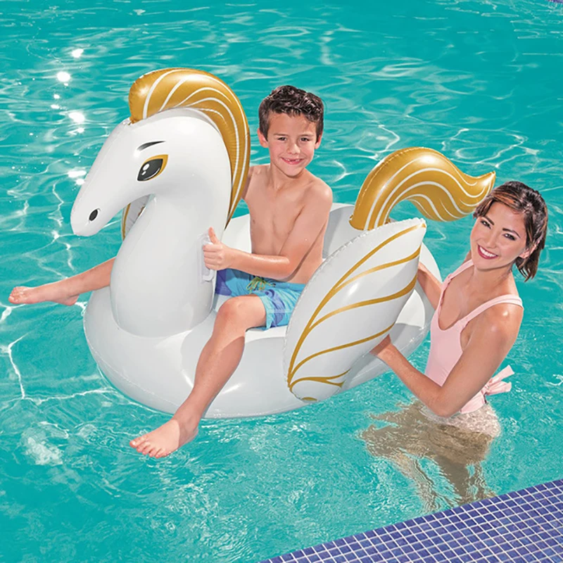 Надувной Золотой поплавок Pegasus Unicorn надувной матрас для пляжа морской вечеринки