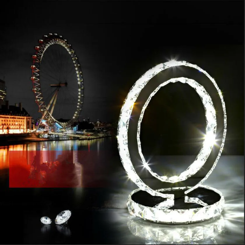 Современная светодиодная настольная лампа K9 с кристаллами прикроватная из