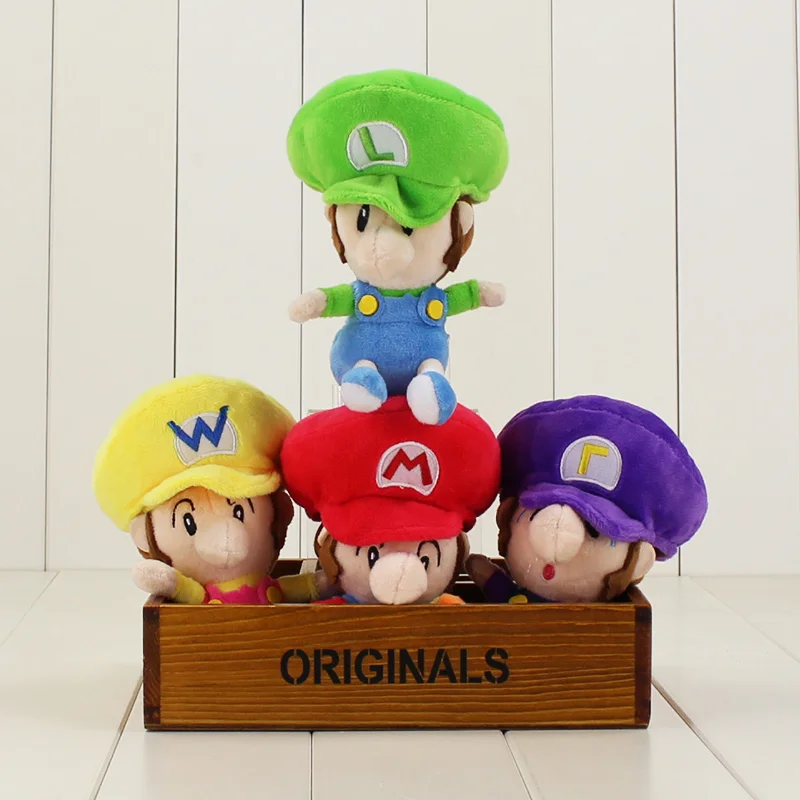 7 ''4 стиля Супер Марио Плюшевые игрушки Марио Луиджи уарио Waluigi BABY Super Mario Bros. Плюшевые мягкие с наполнением игрушки куклы для детей