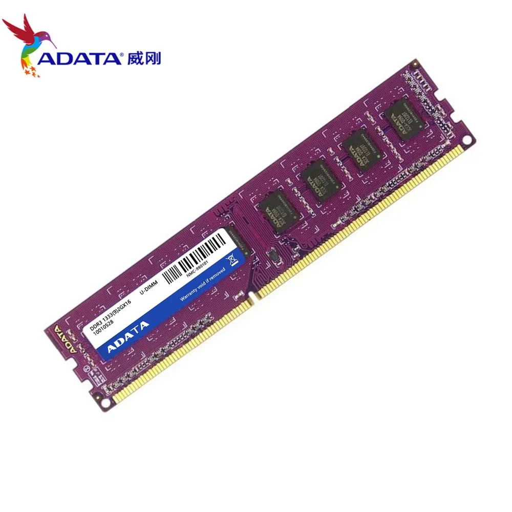 AData 4GB 2pcsX2GB DDR3 PC3-10600 1333MHz для настольного ПК DIMM RAM 240 pins | Компьютеры и офис