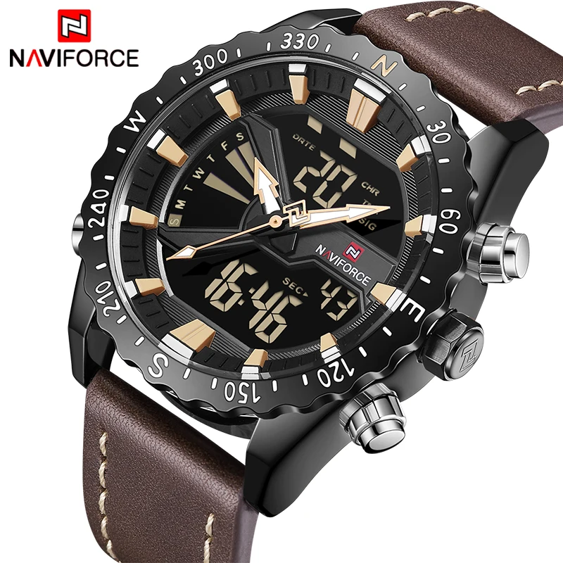 2018 новые Лидирующий бренд NAVIFORCE мужские модные спортивные часы военные кварцевые