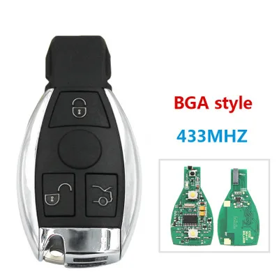 Пульт дистанционного управления для Mercedes Benz BGA ключ 315 МГц/433 МГц с чипом и