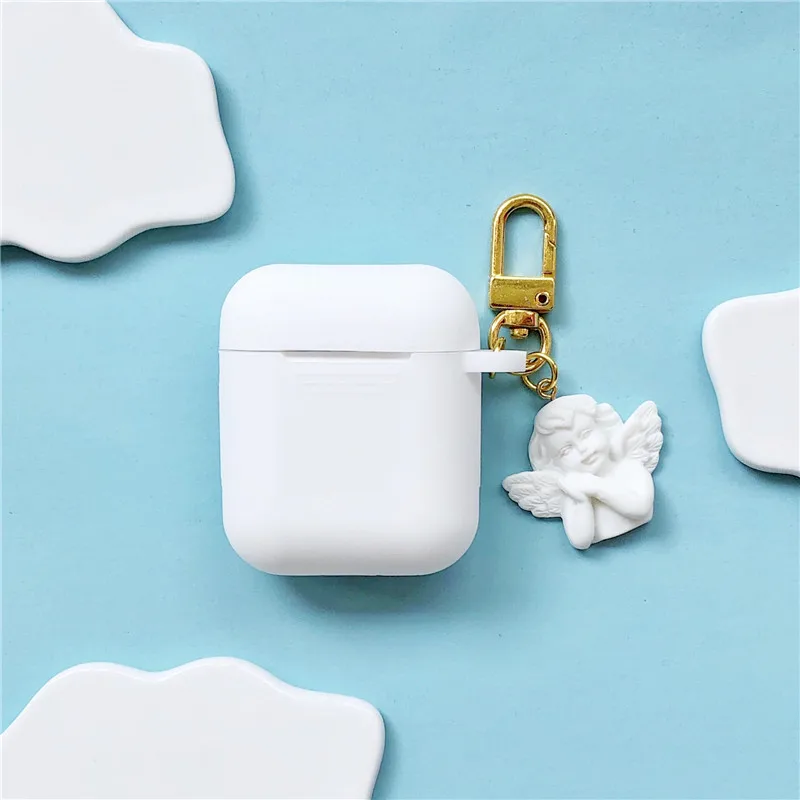 Новое поступление, силиконовый чехол для Apple Airpods, аксессуары для bluetooth-наушников, защитный чехол Air pods с брелоком