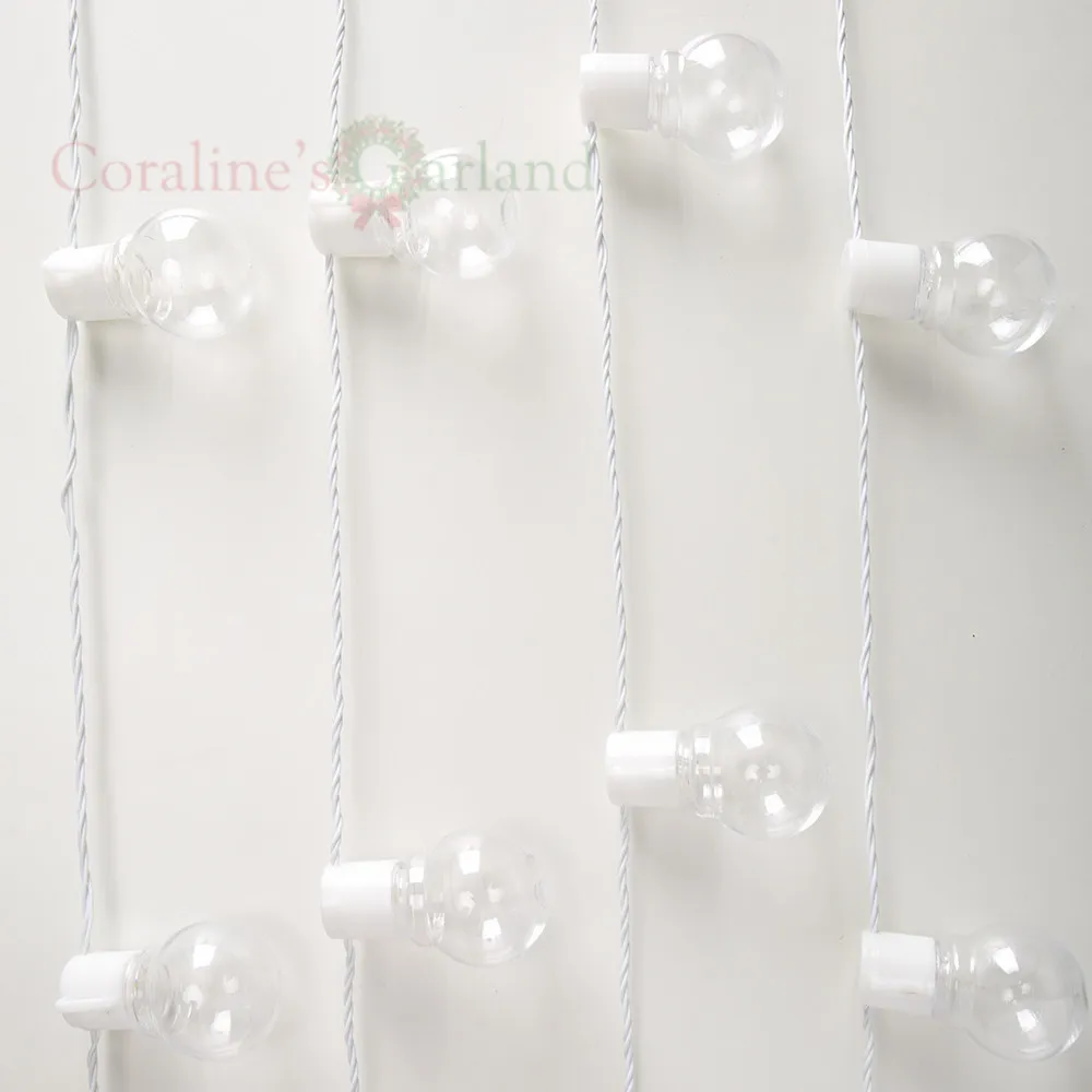 Светодиодная гирлянда с белым кабелем уличное освещение для свадьбы Рождества