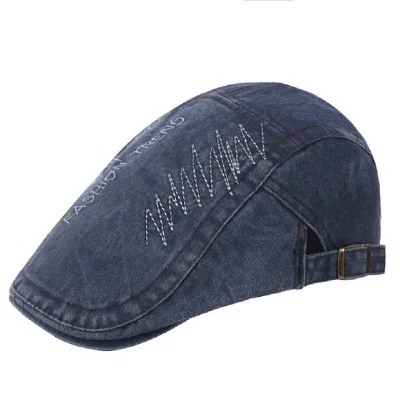 

3color Fashion Spring Summer Jeans Beret Hats for Men Women Quality Casual Unisex Denim Beret Cap Fitted Sun Cabbie Ivy Flat Cap