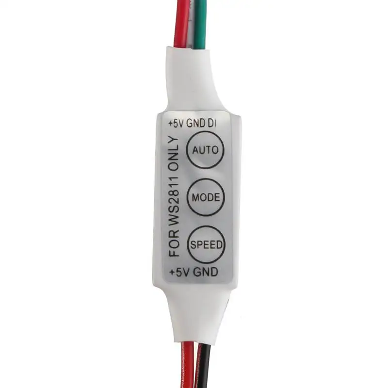 Лидер продаж низкая цена 3 кнопочный мини контроллер WS2812 DC5V 76 контроль эффектов