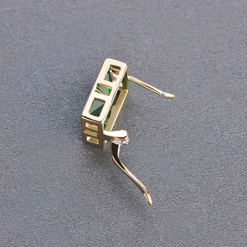 Новые европа стиль дамы офис серьги камни платье изумруд плавающей подвески