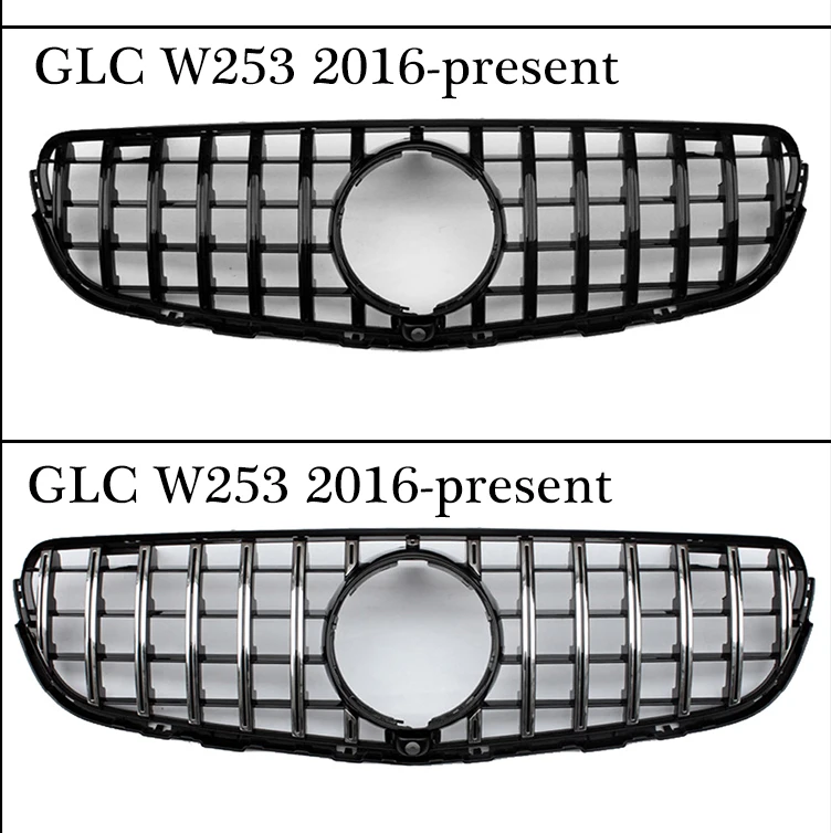 Передняя решетка подходит для Mercedes W117 A W176 W177 C class W204 W205 E W207 W212 W213 GLC X253 GT стиль решетка GTR стайлинга автомобилей