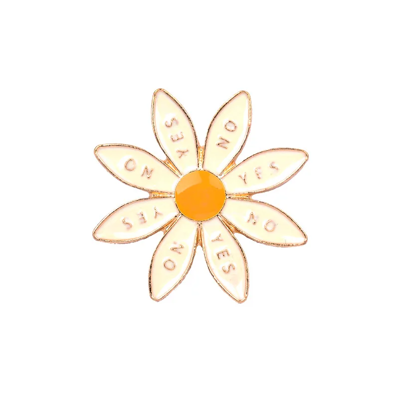 daisy 14 стиль очарование Роза эмалированная брошь-кнопка цветок вишня цветы броши ромашки для женщин куртки значок аксессуары ювелирные изделия для пар - Окраска металла: daisy