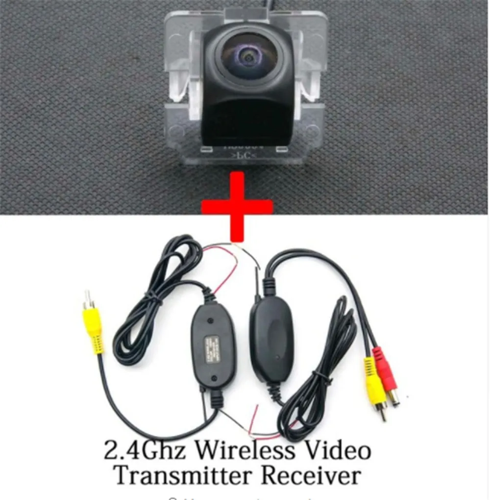 camera with wireless 1080P Fisheye MCCD заднего вида для парковки, Камера для Mitsubishi Outlander 2003 2004 2005 2006 2007 2008 2009 2012 обратный Камера - Название цвета: camera with wireless