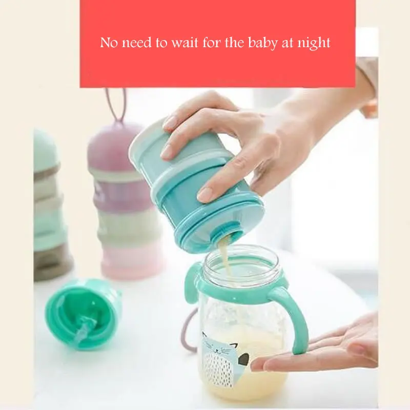 3 слойная портативная детская коробка для сухого молока Детская фруктов снэков