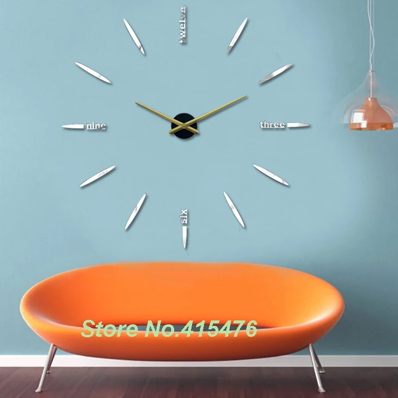 2015 home decor digital 3D diy clock morden design hours unique gift wall sticker single safe watches | Дом и сад