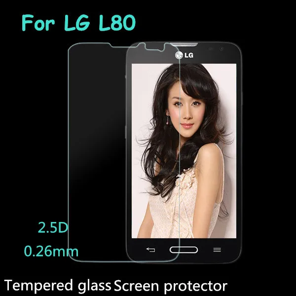 Оригинальная Взрывозащищенная защитная пленка 2.5D 9H для LG L80 Dual D380 D385|screen protector|glass