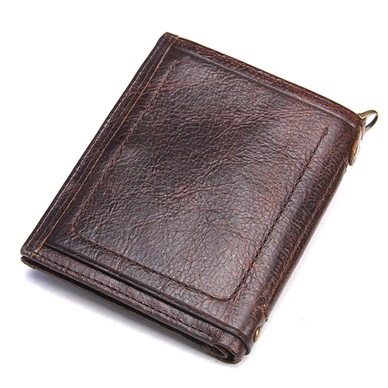 Мужские кошельки из натуральной кожи круиз печати дизайн мужской Rfid Бумажник с
