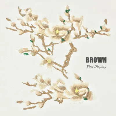 2 шт./компл. 3D розовая цветочная вышитая нашивка магнолии железная наклейка на