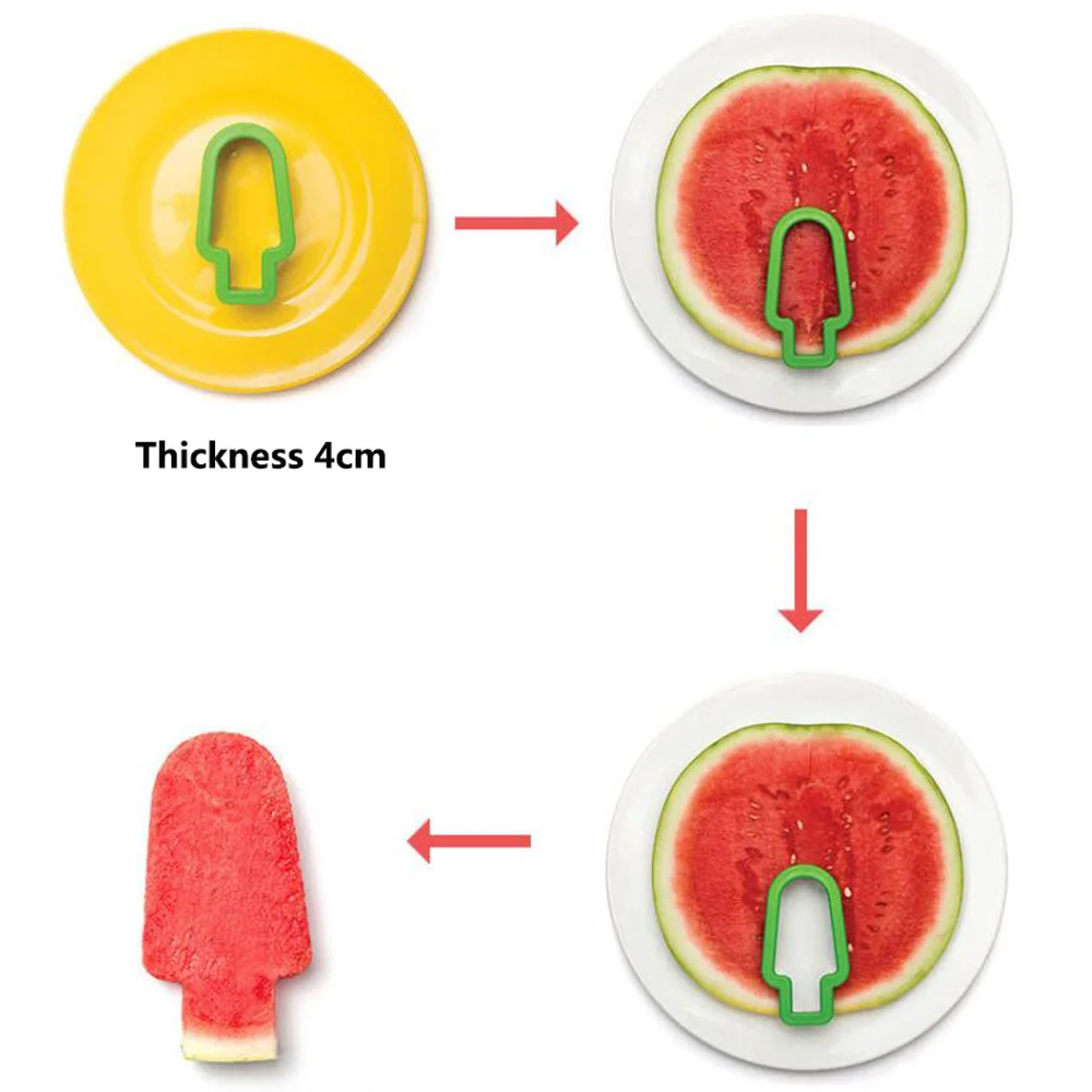 Новый Dropshipping Творческий Арбуз Smart Slicer Нержавеющая сталь Popsicle Мороженое модель