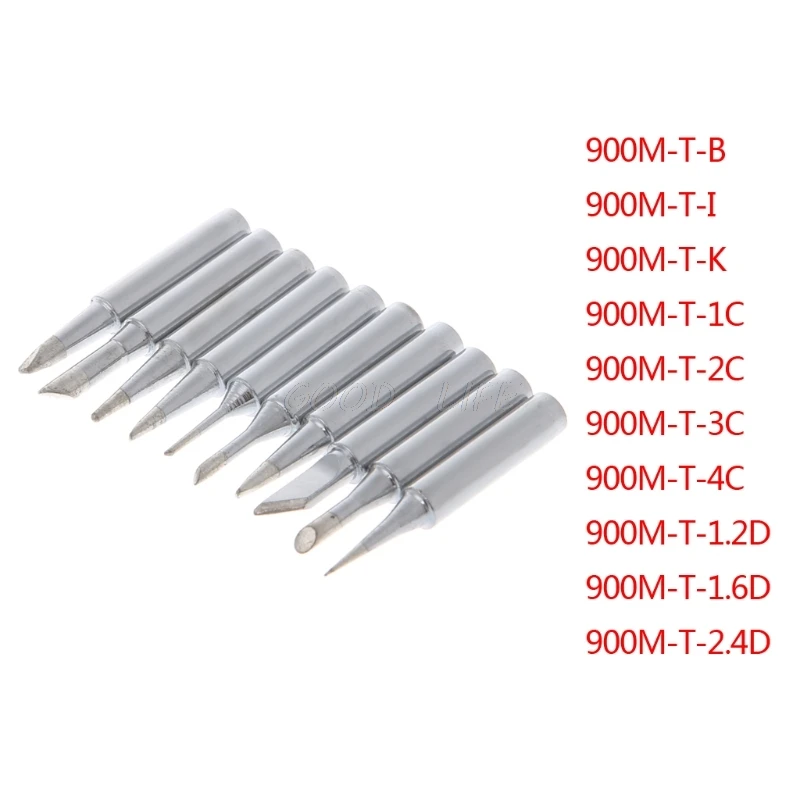 

11 Pcs 900M-T Soldering Iron Tips Lead Free For Hakko 936 Lukey 852D 898d SAIKE Soldering Station