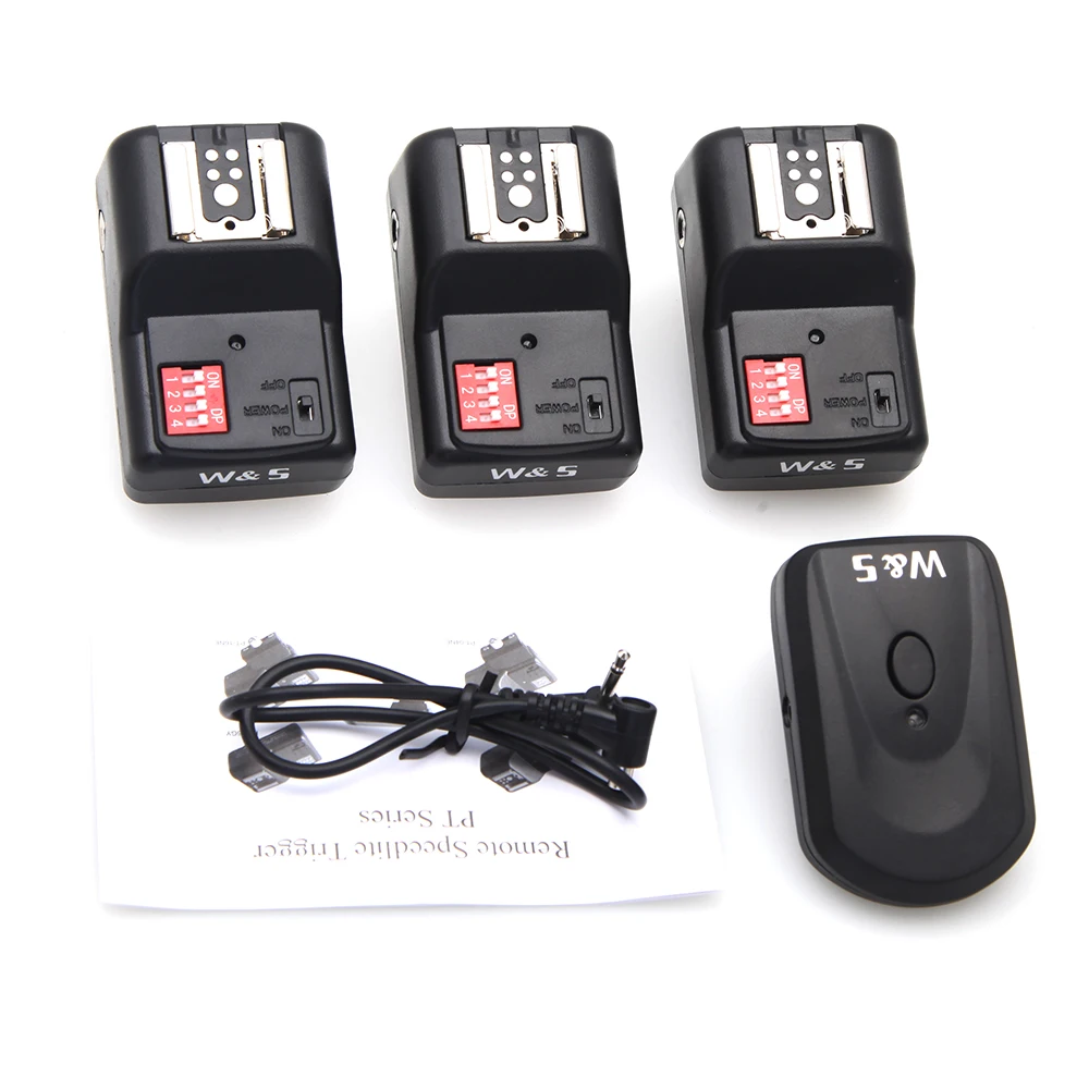 

WanSen PT-16GY 16 Channels Wireless Flash Trigger Transmitter SET with 3 Receivers for Canon Nikon Pentax Olympus