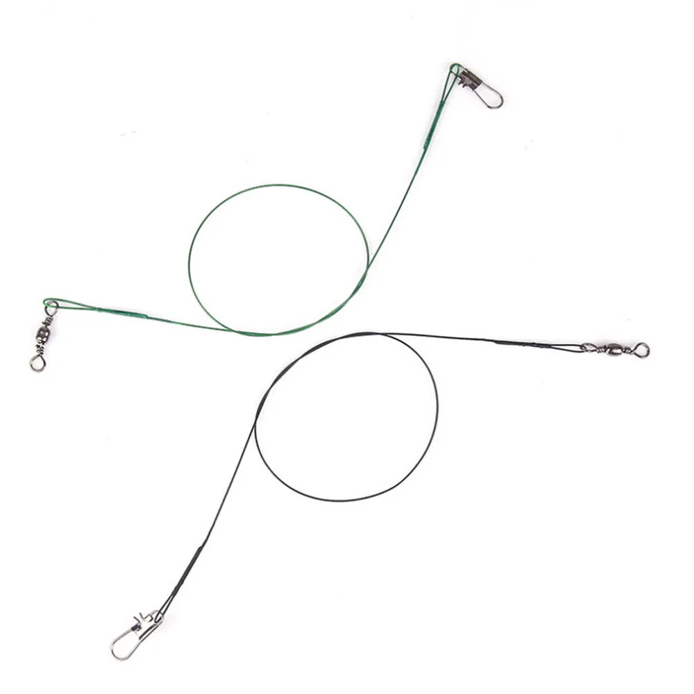 30 шт./лот стальная рыболовная леска против укусов поводок из стальной проволоки с