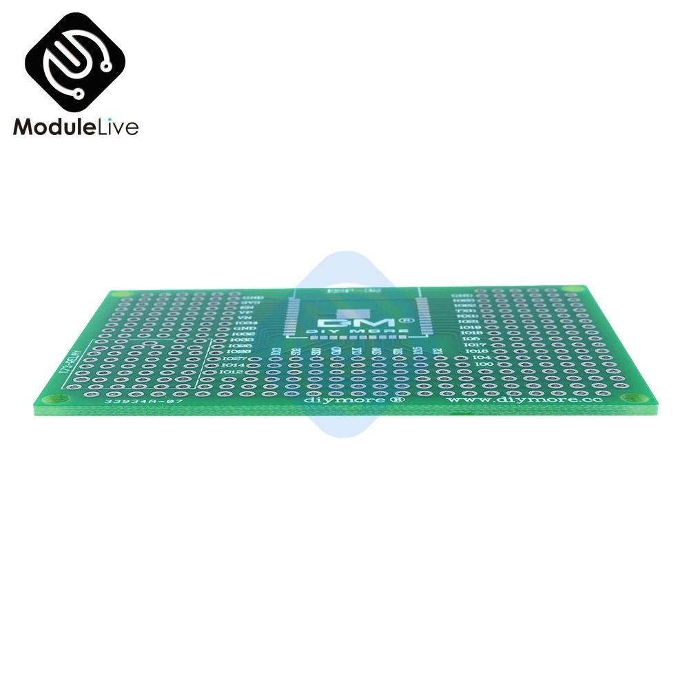 Двухсторонняя макетная плата для Arduino 5x7 см 50x70 мм реле ESP8266 Wi Fi ESP 12E ESP32