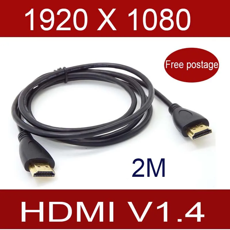 

10pcs Portable 2M HDMI V1.4 Gold Plated Connector Cable 1080P 3D for HDTV DVD