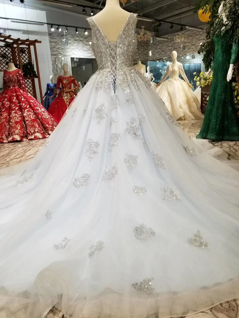 HTL057 выпускное платье со шлейфом v-образным вырезом без рукавов шнуровкой бальное