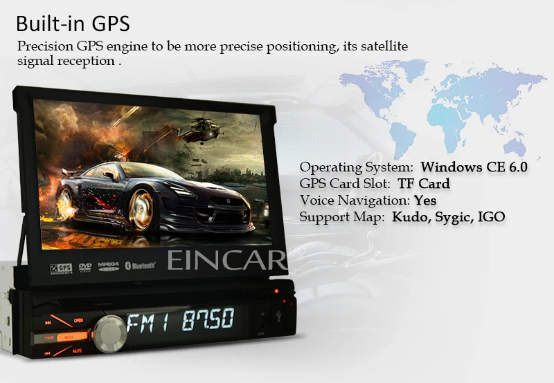 Авто Радио Стерео 8 Гб gps навигация Bluetooth FM AM RDS радио приемник автомобильный dvd