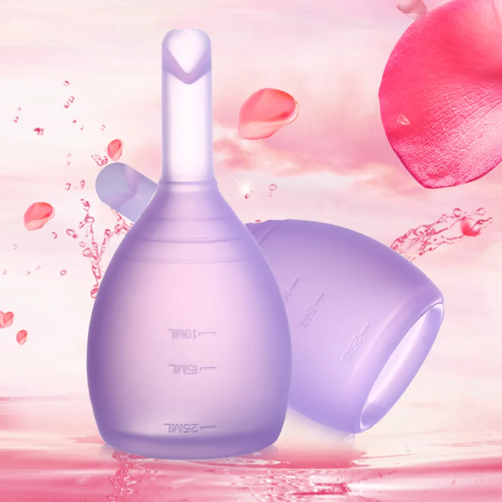 Women Discharge Valve Menstrual Cup Lady Vagina Care Reusable Silicone Feminine Hygiene Period Month Medical Anner Menstrual Cup