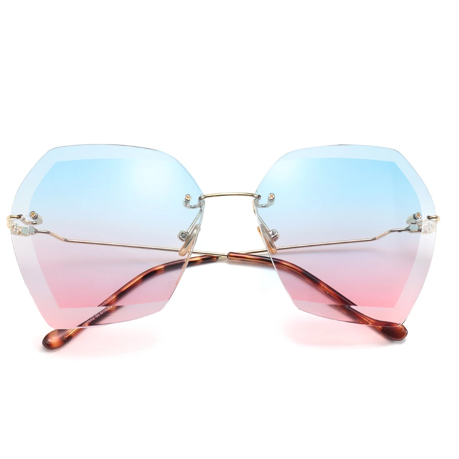 Rimless Sunglasses Mirrored Women Sun Glasses For Men Polarized Frameless Womens Designer Luxury | Аксессуары для одежды