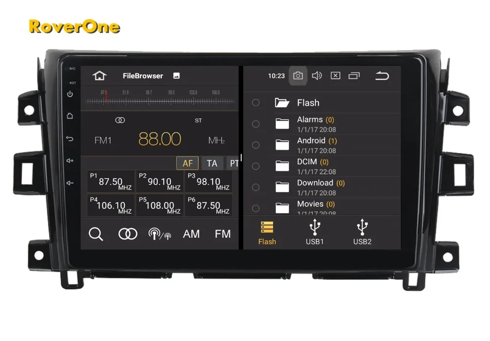 RoverOne автомобильный Радио gps для Nissan Navara NP300 Android 9,0 Восьмиядерный сенсорный экран мультимедийный плеер головное устройство