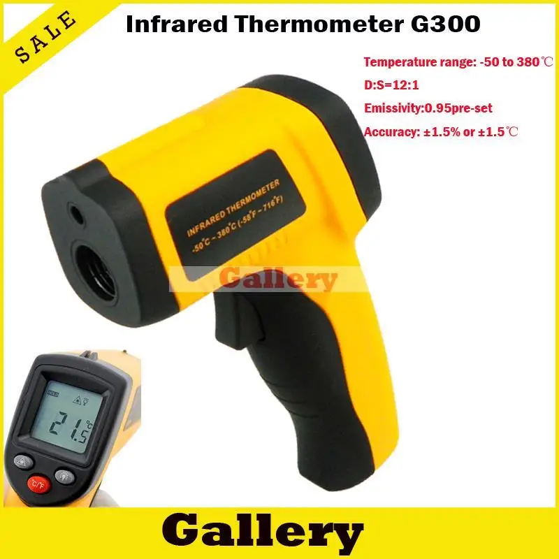 Цифровой термометр инфракрасный цифровой Бесконтактный лазерный ИК Gm300 50