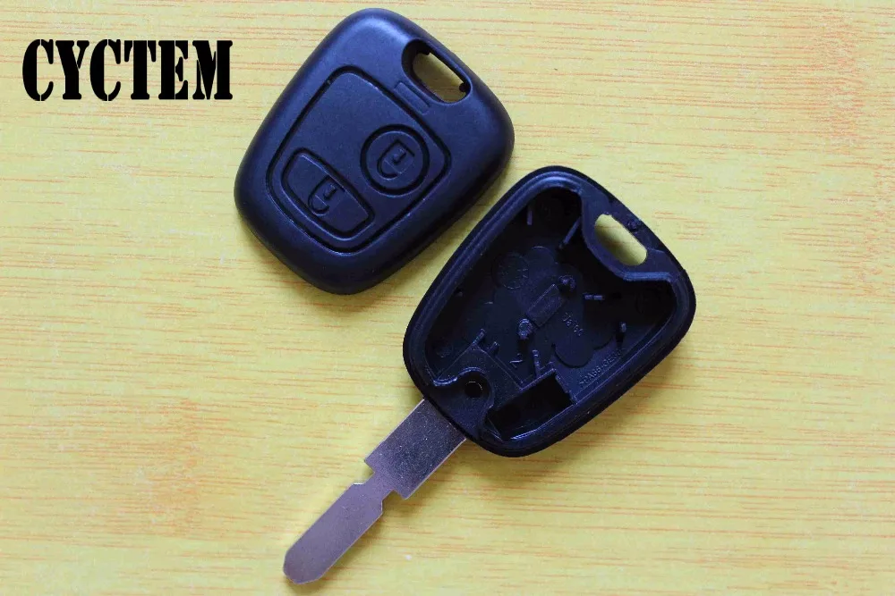 CYCTEM 2 кнопки пустой пульт дистанционного ключа оболочки подходит для peugeot 406
