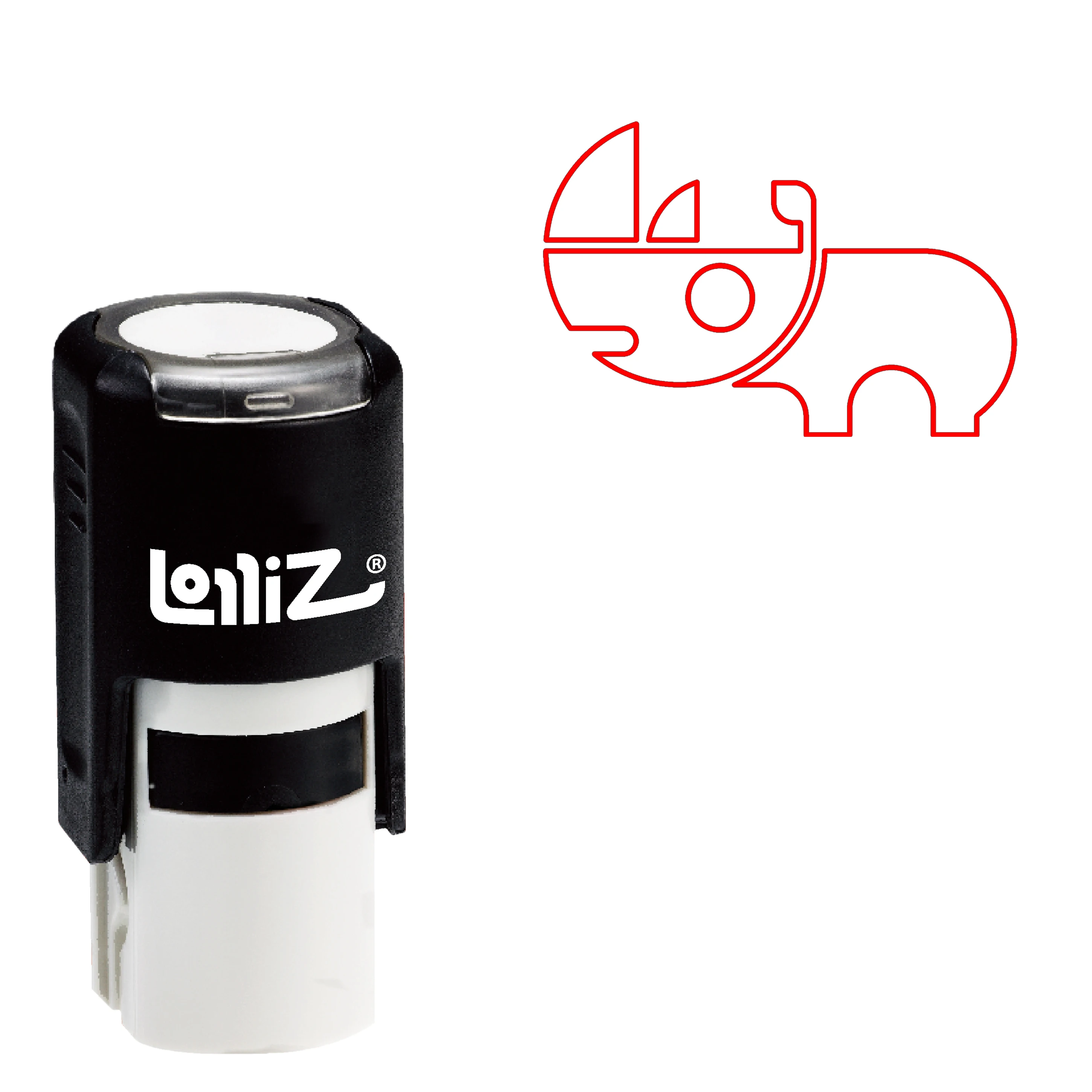 

LolliZ Biomorphic Animal Symbol Series Design #44 Self-Inking Rubber Stamp